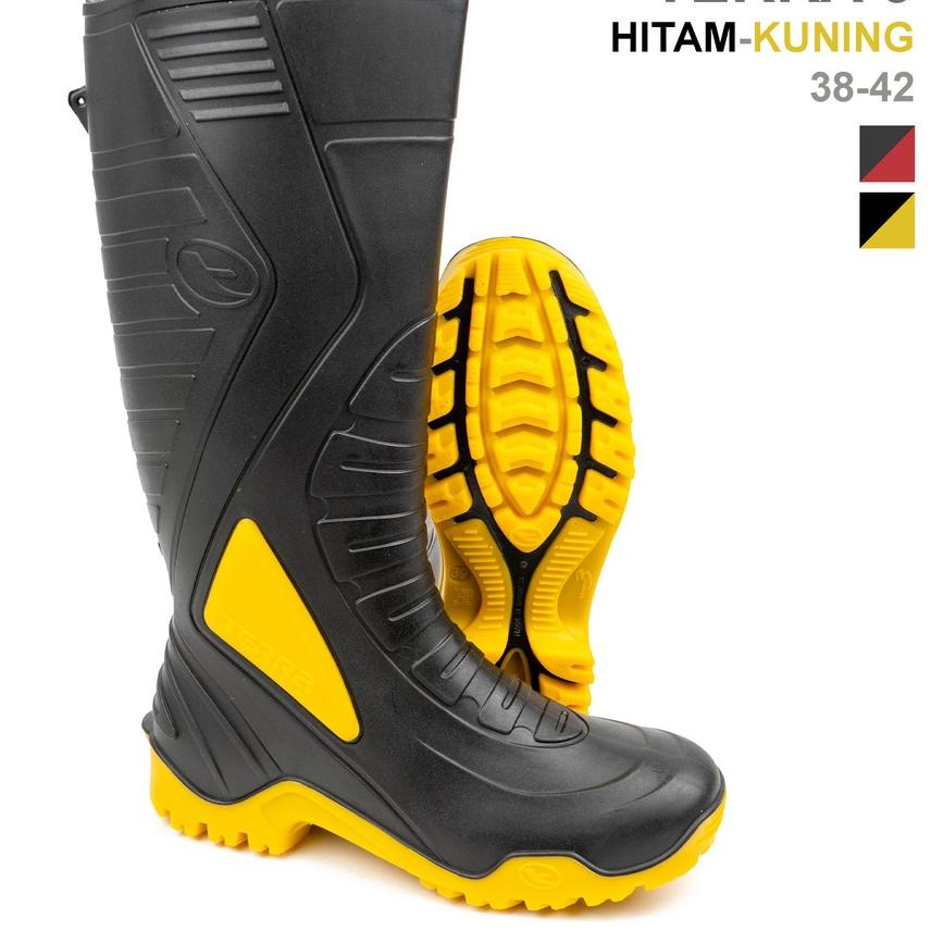 ✭ AP Boots AP TERRA 3 HITAM KUNING - Sepatu boots PVC ➯