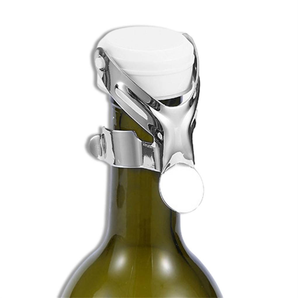 Botol Wine Silikon Stainless Steel Preservation Press Vacuum Dapur Bartender Restoran Stopper Perlengkapan Tutup Pesta