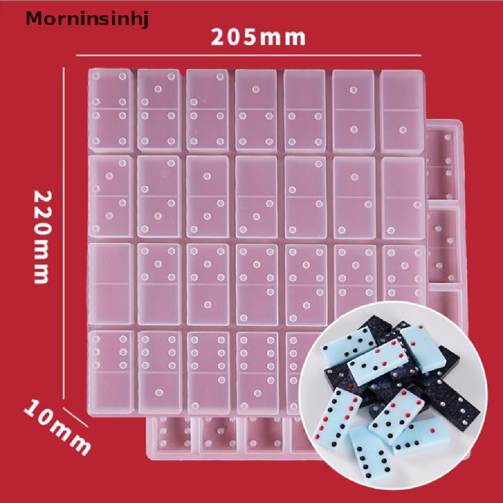 Mornin Silikon Domino Game Membuat Mainan Cetakan Resin Epoxy Craft DIY Mould Casg id