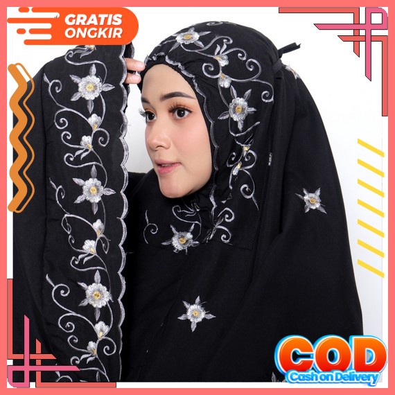 Almecca - Mukena Dewasa Aliza Premium Al-Mecca Traveling 2In1 Mewah Mukena Bordir Mewah Mukenah Dewa