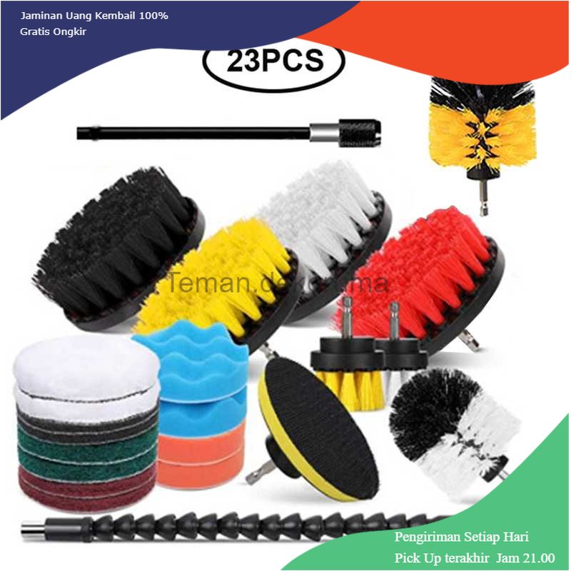 TD - SKT UNTIOR Kepala Sikat Pembersih Brush Car Polisher Kit 23 PCS - CB-031