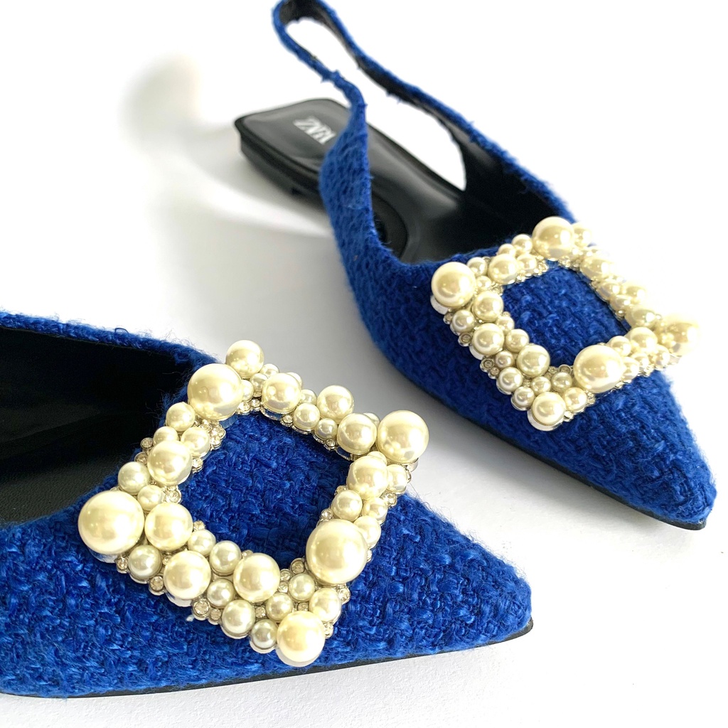 [7.7 Boombastis Sale⚡] - SEPATU WANITA FLAT SHOES MUTIARA ZS506 PEARL PREMIUM IMPORT