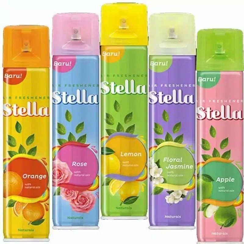 Stella pengharum ruangan aerosol 200 ml/Pengharum ruangan Spray Stella Home Semprot Botol 200ml/ Stella Home Air Freshener 200 ml