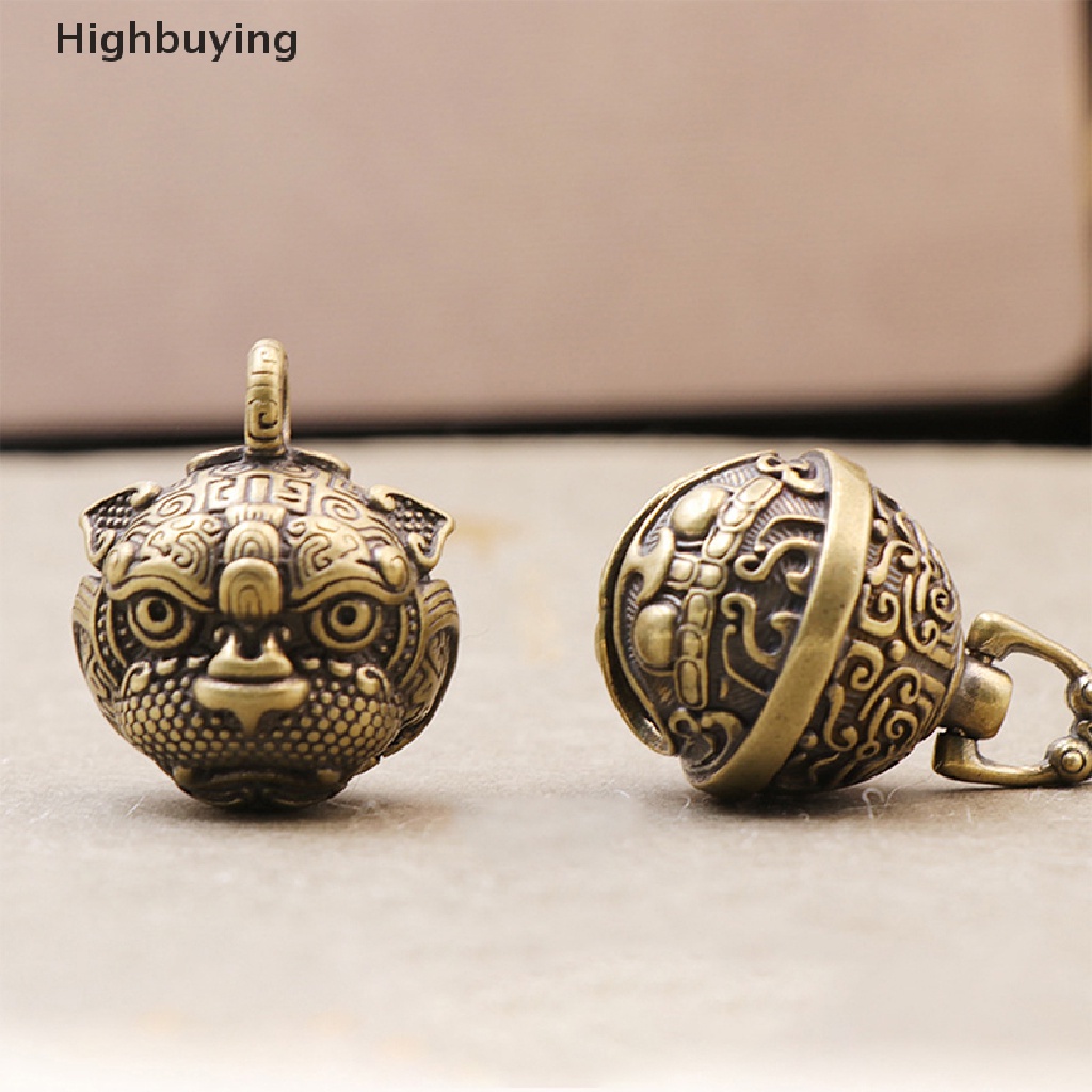 Hbid Bel Kuningan Liontin Gantungan Kunci Gaya Cina Hewan Bell Kalung Liontin Perhiasan Handmade Vintage Keychains Jewellery Accessories Glory