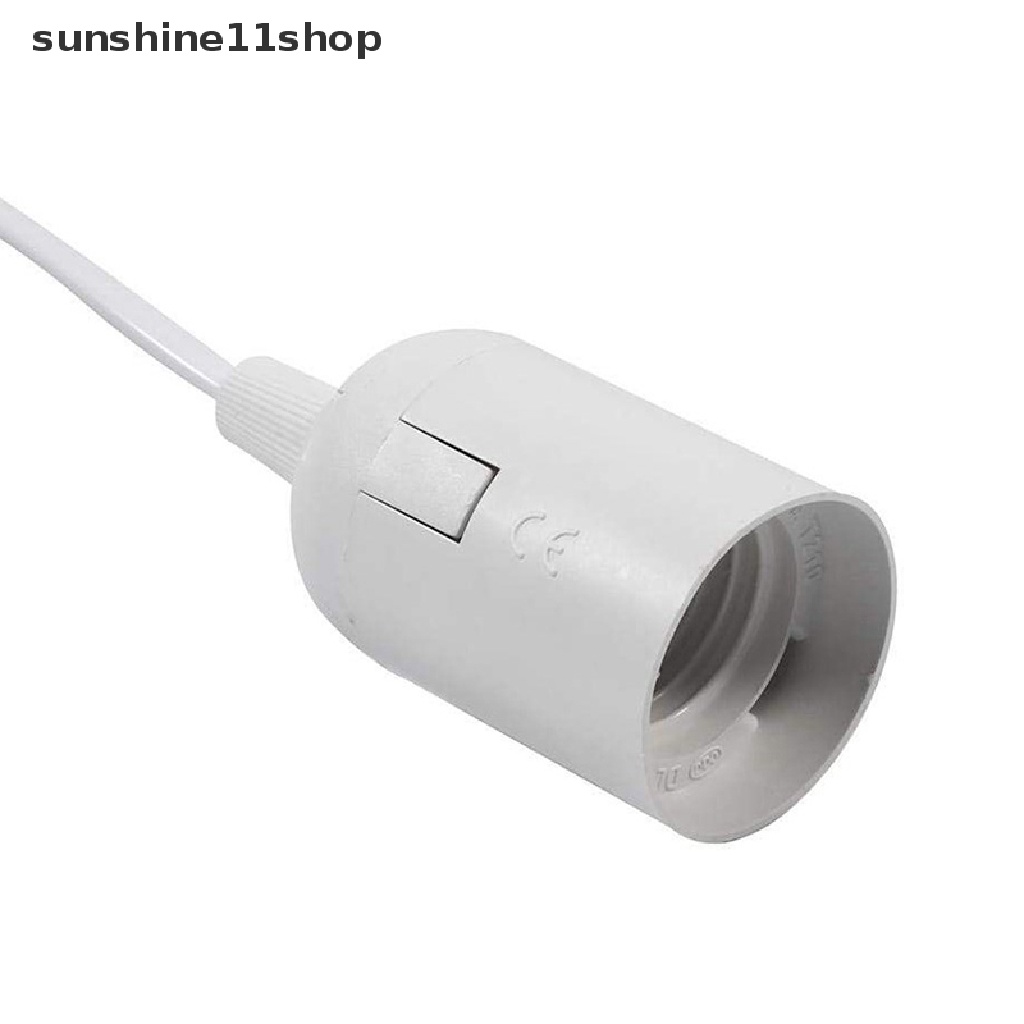 Sho Kabel Kabel Listrik Plug EU E27 Lamp Base Holder With Switch Wire Untuk Bohlam N