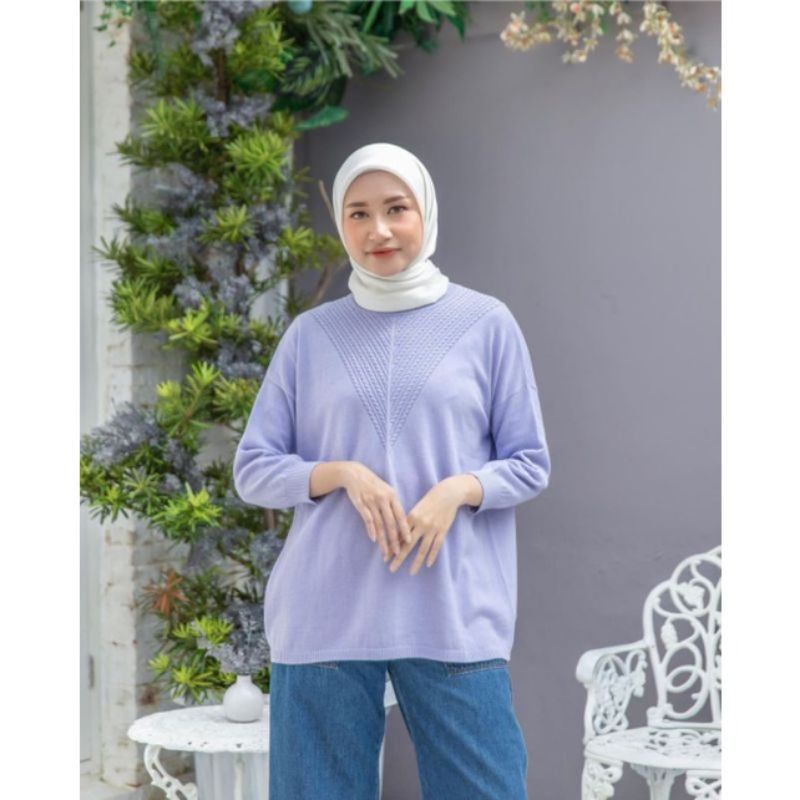 HEAVEN LIGHTS VIVIAN SWEATER LILAC SIZE S/M BY HL