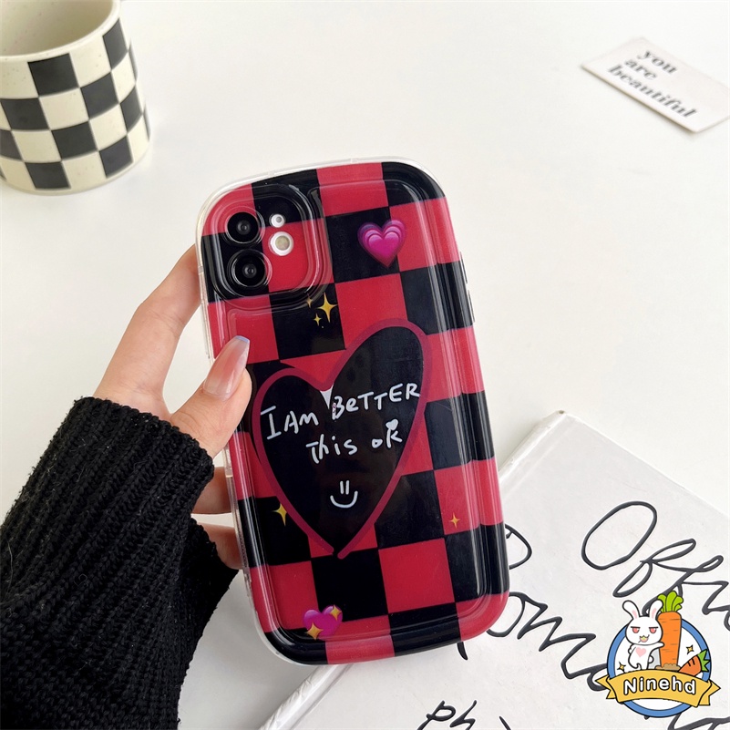 IPHONE Casing Kompatibel Untuk Iphone14 13 12 11 Pro Max X Xr Xs Max8 7 6 6s Plus SE 2020 Ins Manis Keren Gadis Panas Wajah Tersenyum Cinta Airbag Phone Case Shockproof Soft Case Cover Pelindung