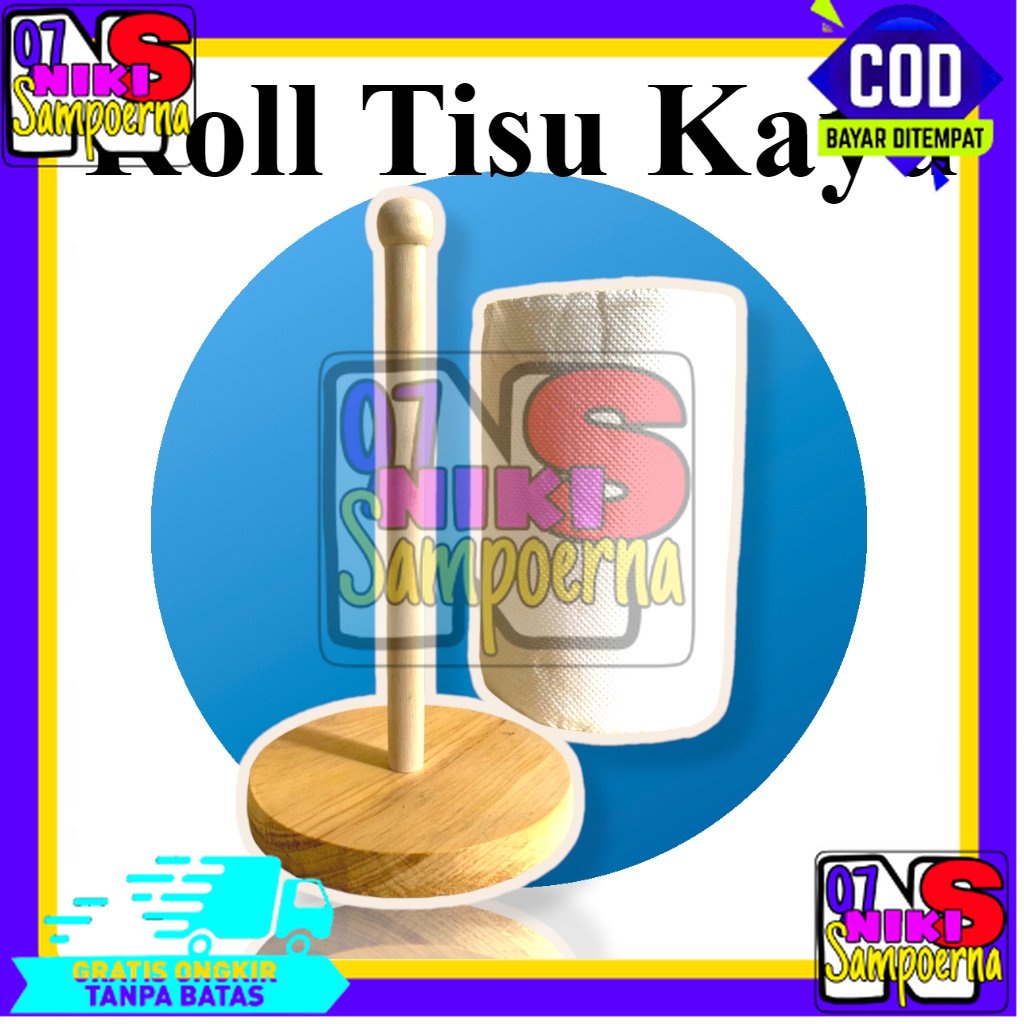 TISSUE HOLDER KAYU / TISSUE HOLDER ROLL / TEMPAT TISSUE GULUNG / TISSUE ROLL / TEMPAT TISSUE ROLL