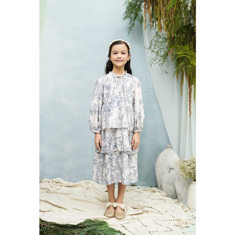 Klamby - Kalea Dress Girl Forest Cream