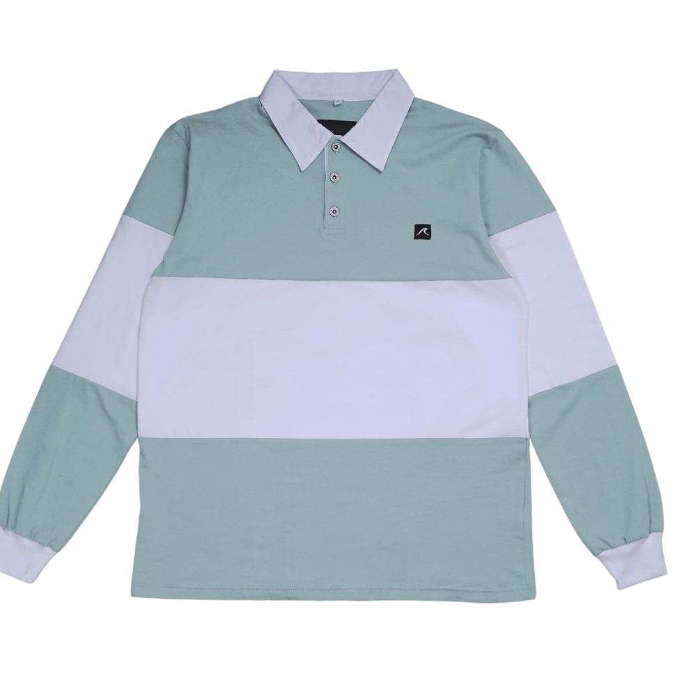 SPECIAL PRICE Spellbind Vintage Rugby Polo Shirt - Aqua Haze