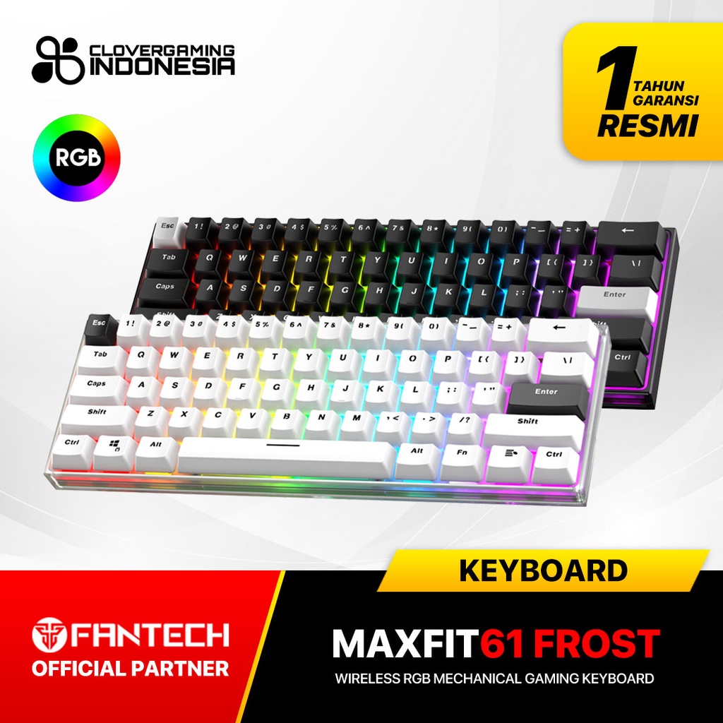 Fantech MAXFIT61 Frost Wireless - MAXFIT 61 Mechanical Gaming Keyboard