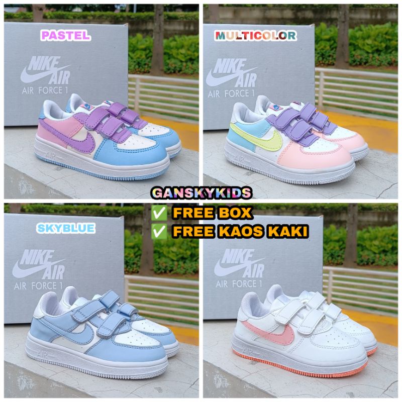 SEPATU ANAK PEREMPUAN NIKE AIR FORCE 1 PREMIUM HIGH QUALITY SEPATU ANAK ANAK CEWEK SNEAKERS ANAK WANITA KADO KIDS