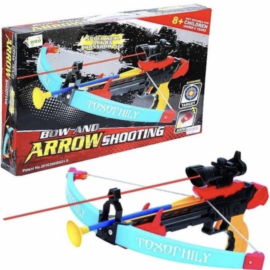 Mainan Anak Laki Laki Cross bow Panah Set / Mainan Panah-Panahan M660