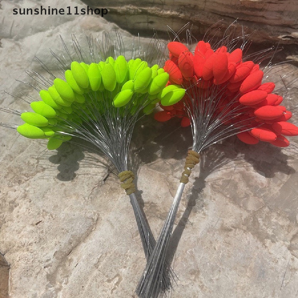 Sho 100 Pcs Busa Neon Garis Tradisional Group Pelampung Ruang Kacang Stopper Untuk Ikan Gurame Laut Umpan Pancing Ikan Mengapung Alat N