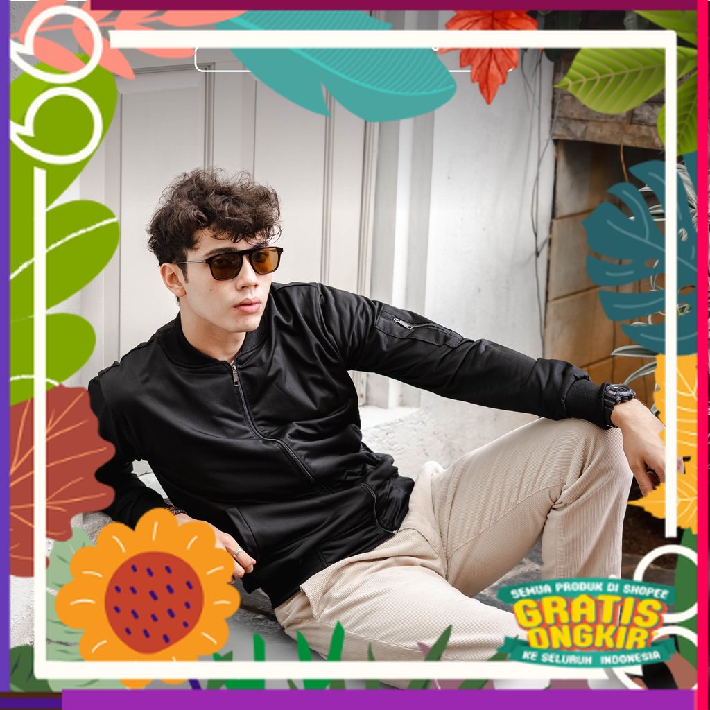 Jaket Bomber Pria Polos Jaket Kegiatan Harian Jacket Original Outerwear Ori Premium Distro Warna Hit