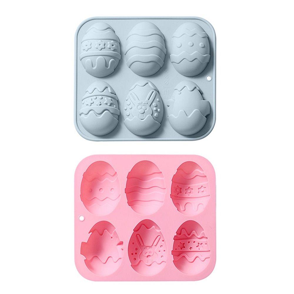 Solighter Easter Silicone Mold DIY Cetakan Sabun Dekorasi Liburan 6rongga