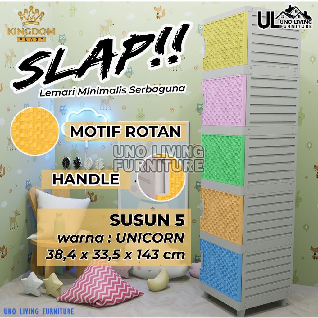 LEMARI PAKAIAN MINIMALIS KINGDOM SLAP UNICORN LEMARI SWING LEMARI PLASTIK LEMARI BAJU LEMARI ROTAN LEMARI MURAH