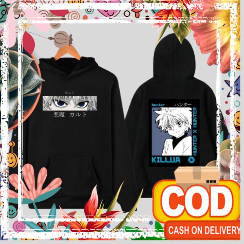 Jaket Hoodie Sweater Anak Laki Laki Perempuan Anime Killua umur 2-12 Tahun / ninja kartun