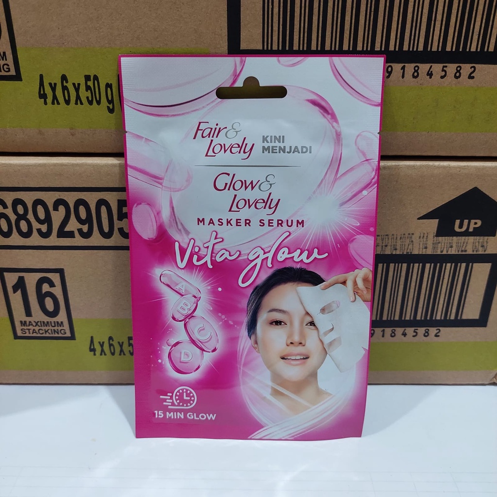 Fair &amp; Lovely Glow &amp; Lovely Masker Serum Vita Glow Bright C Glow 20gr