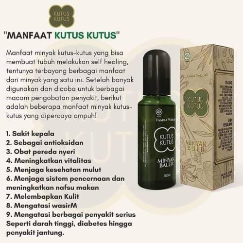 Minyak Kutus Kutus Tamba Waras Original 130g Minyak Balur Herbal