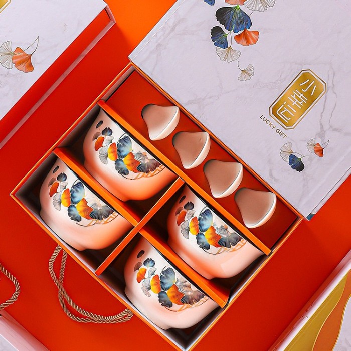 

Hampers Lebaran Piring Keramik Set Isi 10/ Gift Box Set Hadiah Mangkok 061