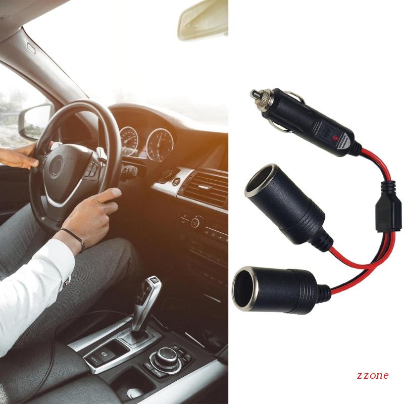 Zzz Adaptor Y Splitter Mobil 2 Arah Male to Double Female Colokan Ekstensi Charge Soket Kabel Listrik Kawat