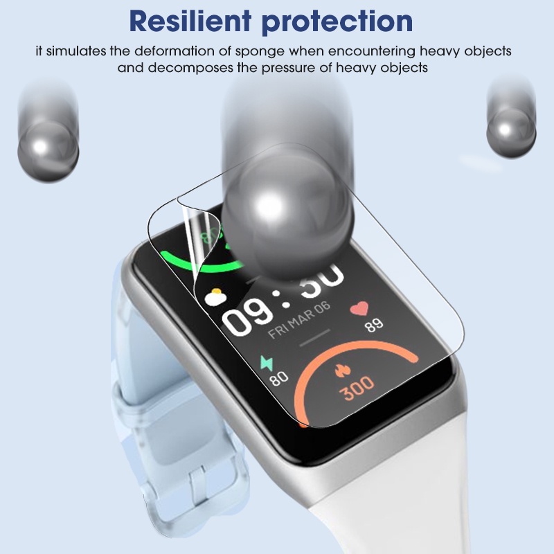 Full Cover HD Anti Pecah Soft TPU Hydrogel Film Pelindung Layar Smartwatch Anti Fingerprint Untuk OPPO Band2