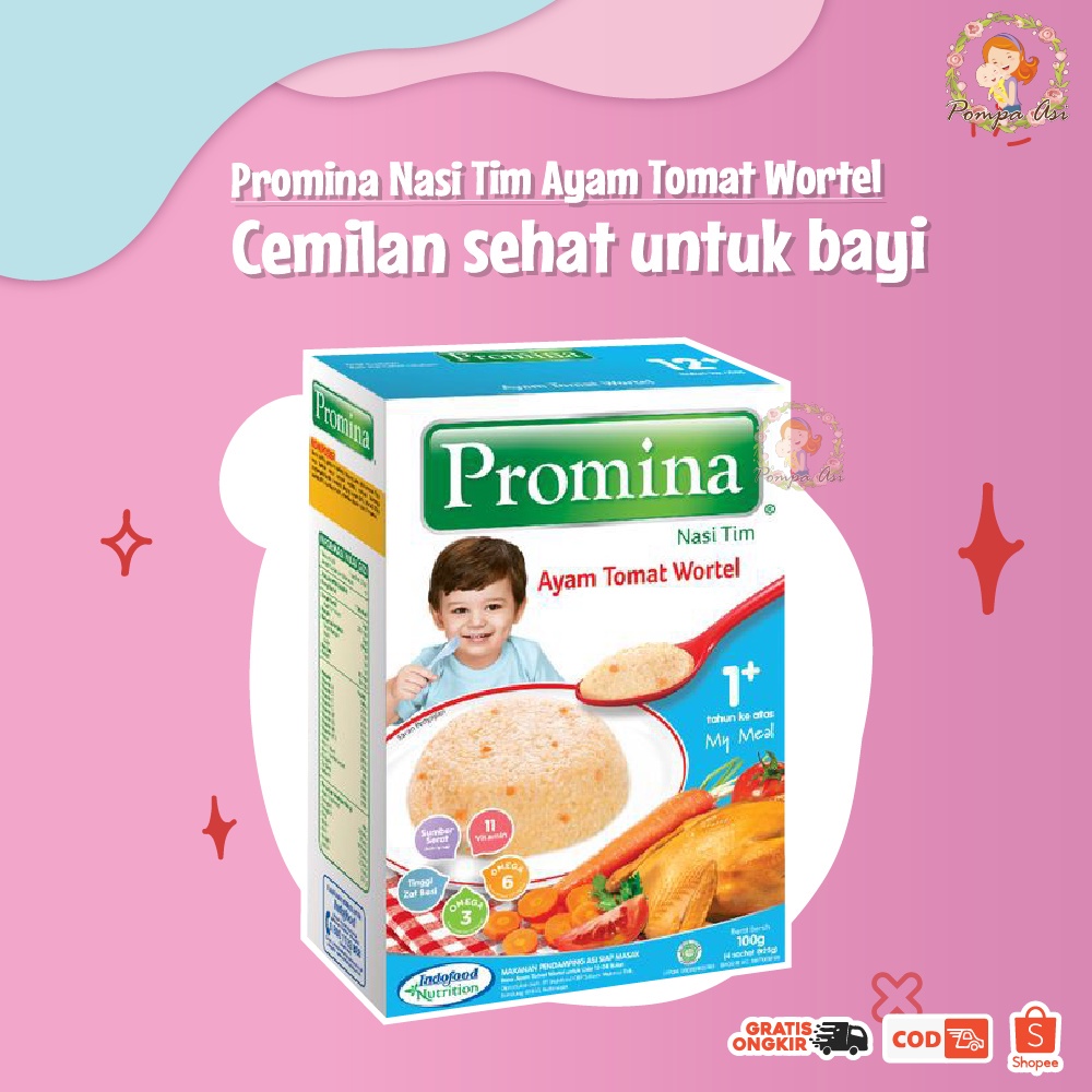 Promina Nasi Tim Ayam Tomat Wortel New Box 100 gr Perlengkapan Makan Sehat Bayi By Mallpompaasi