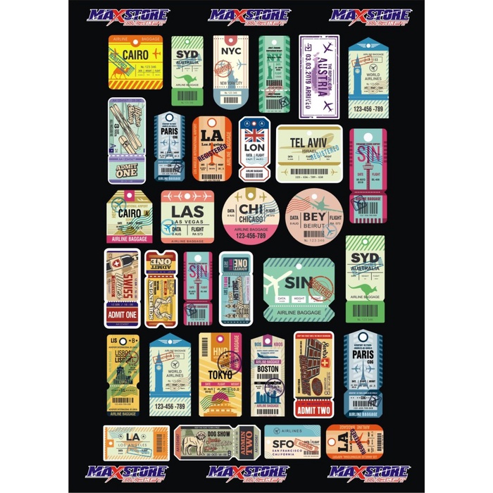 Best Seller Sticker Travel / Cover Koper / Pelindung Koper / Stiker Koper