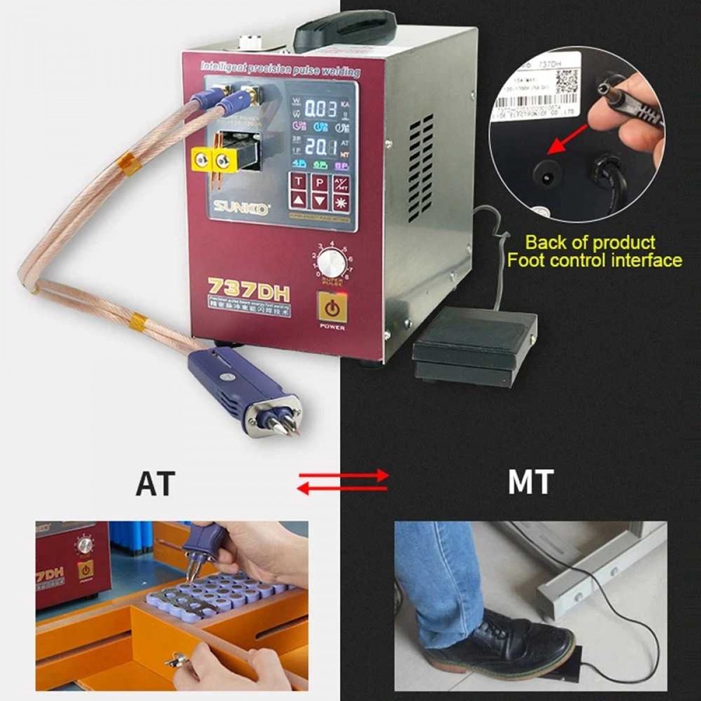 Mesin Las Pulse Plat Logam Spot Welding Machine with LED Lamp 4.3KW