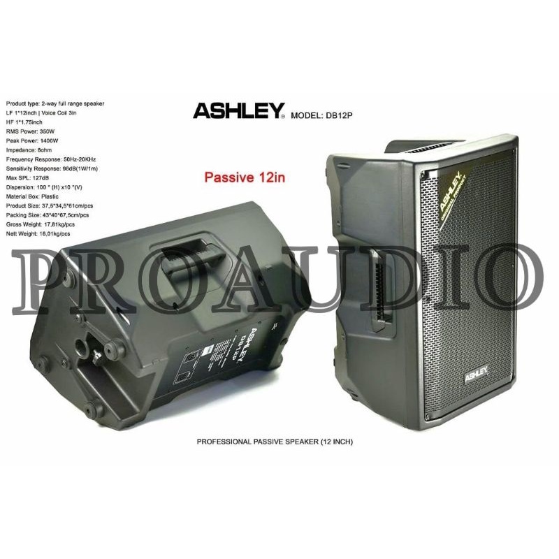 SPEAKER PASIF ASHLEY DB12P SPEAKER PASSIVE 12 INCH DB-12P DB 12 P ORI