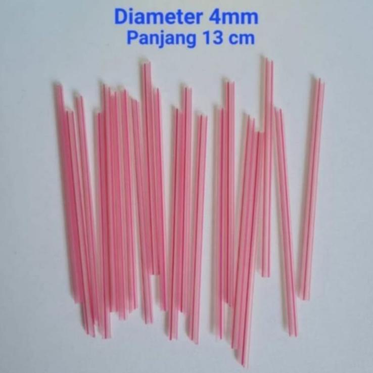 Star seller Sedotan Plastik Aqua Teh Gelas 4 mm Kecil Panjang 13 cm