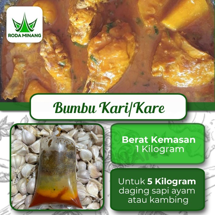 

Bumbu Kari/Kare Giling Basah Halus Bumbu Jadi Masak instant - 1Kg