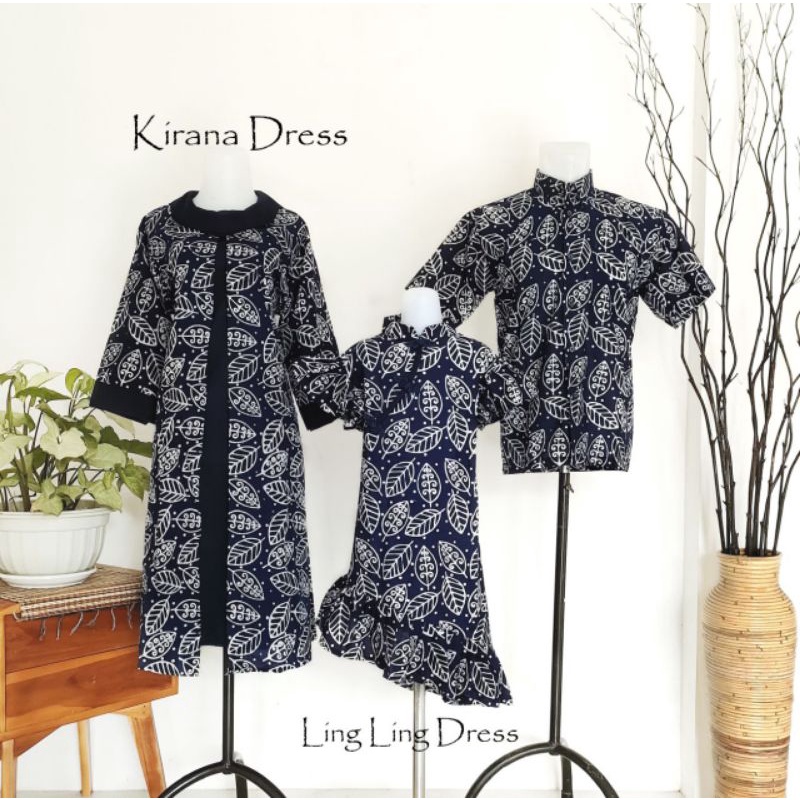 DRESS ANAK DAN DEWASA/KIRANA DRESS/DRESS BATIK/DRESS COUPLE FAMILY