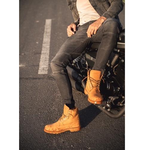 Sale LOD.DENIM - Celana panjang jeans Biker denim TRIPLE BLACK BIKER