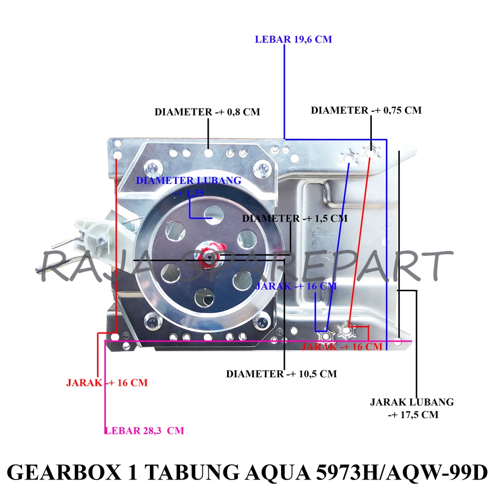 GEAR BOX/GEARBOX 1 TABUNG AQUA 5973H/AQW-99D