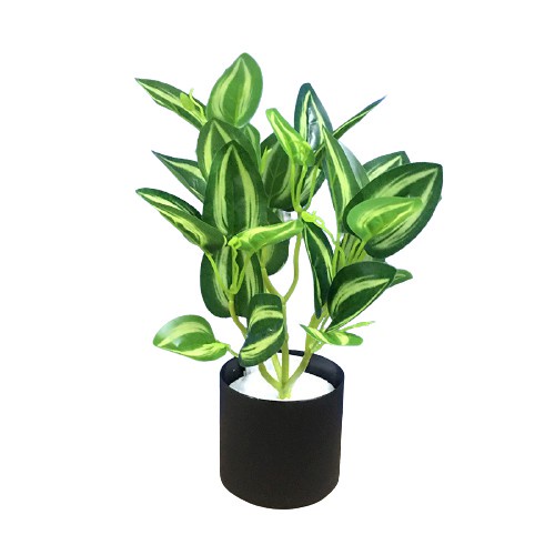 T&amp;Y Ornamen Tanaman Daun BUNGA 36 Tanaman Bunga Plastik Pot Bunga Hias Artifisial Dekorasi Ruangan