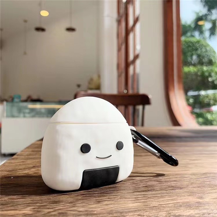 3d Lucu Kartun Nasi Bola Gimbap Bluetooth Earphone Case Cover Untuk Airpods1 2 PRO I12 I13 inpods 12 13 PRO TWS Headphone Pelindung Silikon Lembut