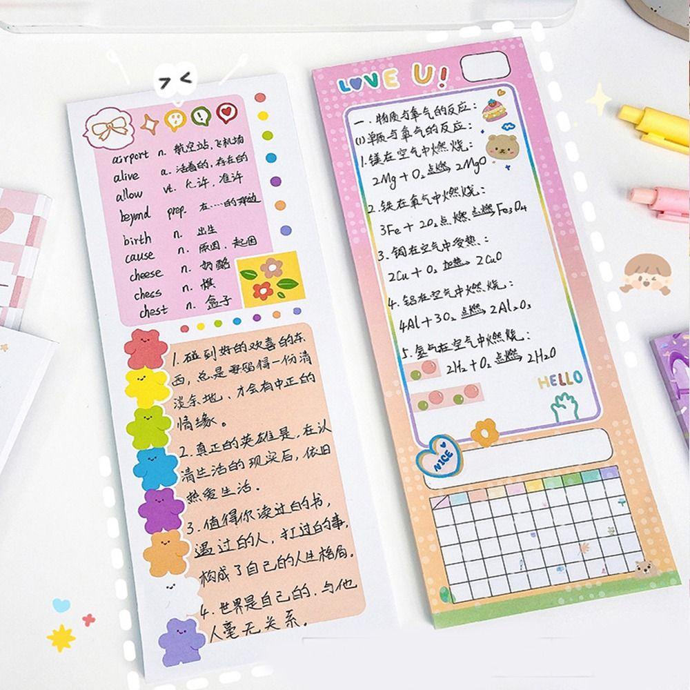 LANFY Memo Paper Korea 50lembar Nonviscous Scrapbooking Perlengkapan Kantor Sekolah Nota Pesan