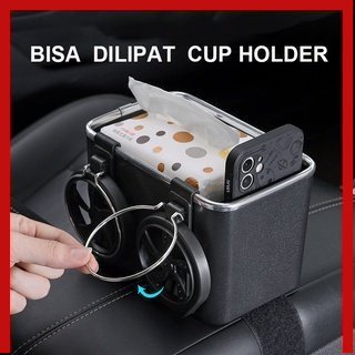 【Ready Stock】Kotak Tisu Mobil Multifungsi / Cup Holder / Handphone/Car Storage Box Car/ Minuman Multifungsi Untuk Konsol Tengah Mobil