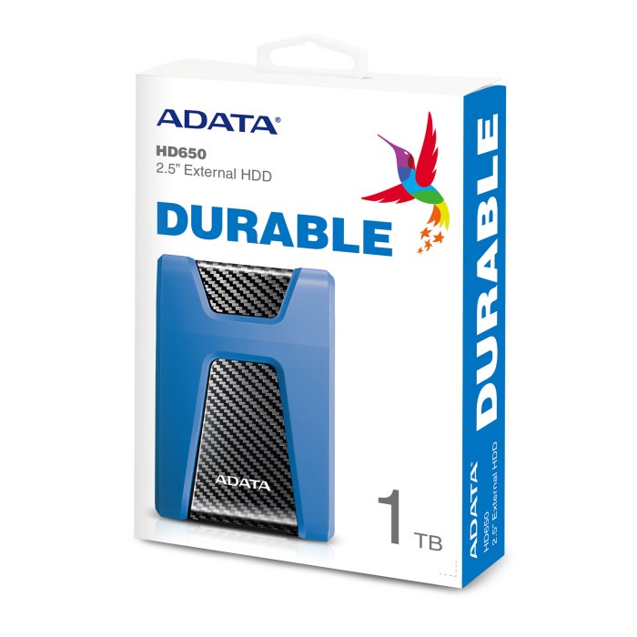 ADATA HD650 HDD External 1 TB, 2 TB, 4 TB USB 3.2 Gen 1 5Gbps Resmi