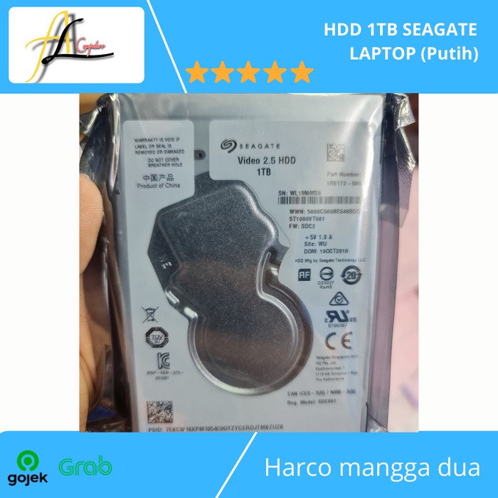 Terlaris Hdd 1Tb Seagate Laptop (Putih)