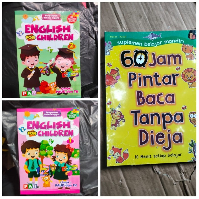 

Paket 3 Buku 60 Jam Pintar Baca Tanpa Dieja - English For Children 1&2