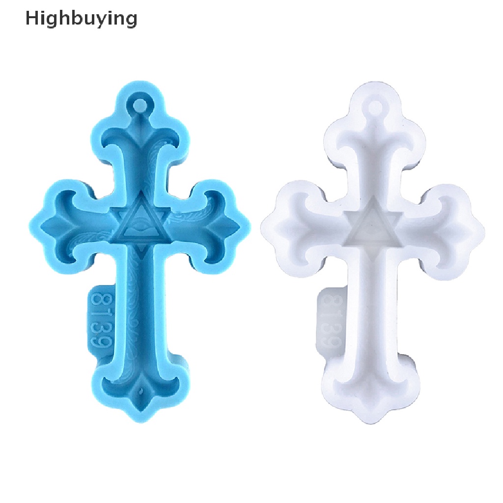 Hbid Cross Resin Mold Silicone Mold Epoxy Resin Cross Mold Untuk Casg DIY Gantungan Kunci Kalung Liontin Membuat Perhiasan Glory