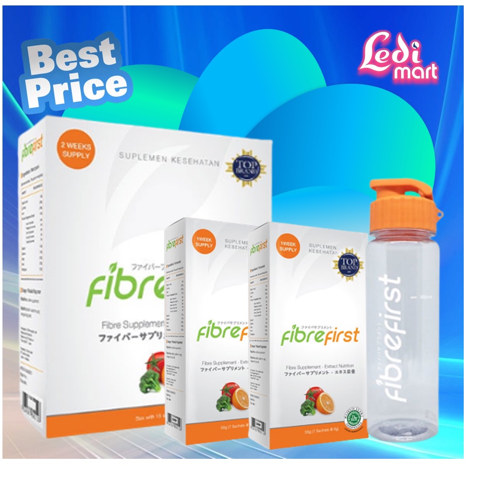 ORIGINAL  FibreFirst isi 7 sachet  ATAU 15 Sachet / Minuman Diet / Diet &amp; Detox / Fibre first daily 1 sachet / LEDI MART