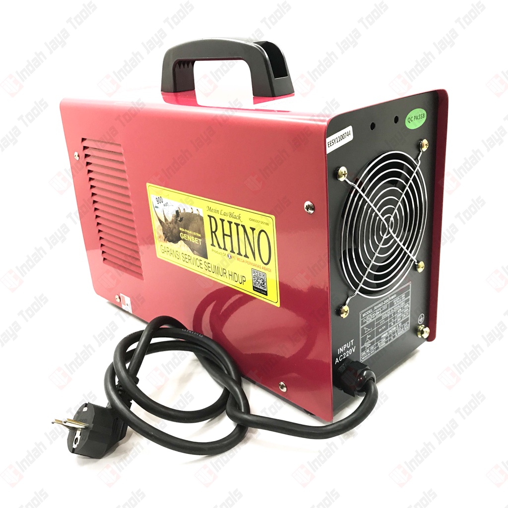 RHINO 200 A Mesin Las Listrik Inverter Travo MMA 900 Watt bisa genset