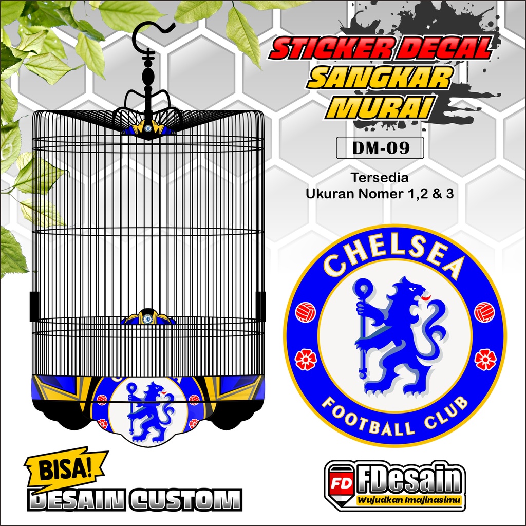 STICKER DECAL SANGKAR MURAI / DECAL TEBOK SANGKAR MURAI NOMER 1,2,3 ORIQ EBOD JAYA - DM09