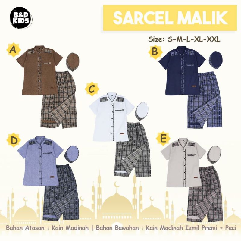 Setelan Koko Anak Malik By: B&amp;D Kids//Baju Setelan Anak Sarkoci Lengan Pendek Usia 3-12 tahun