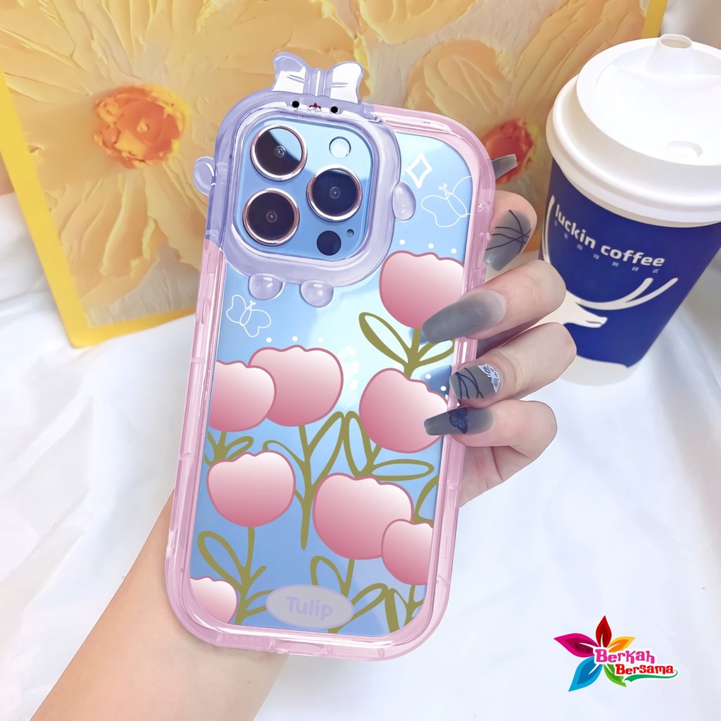 SS142 SOFTCASE MOTIF BUNGA TULIP FOR IPHONE X XS XR XS MAX 11 12 13 14 PRO MAX BB7728