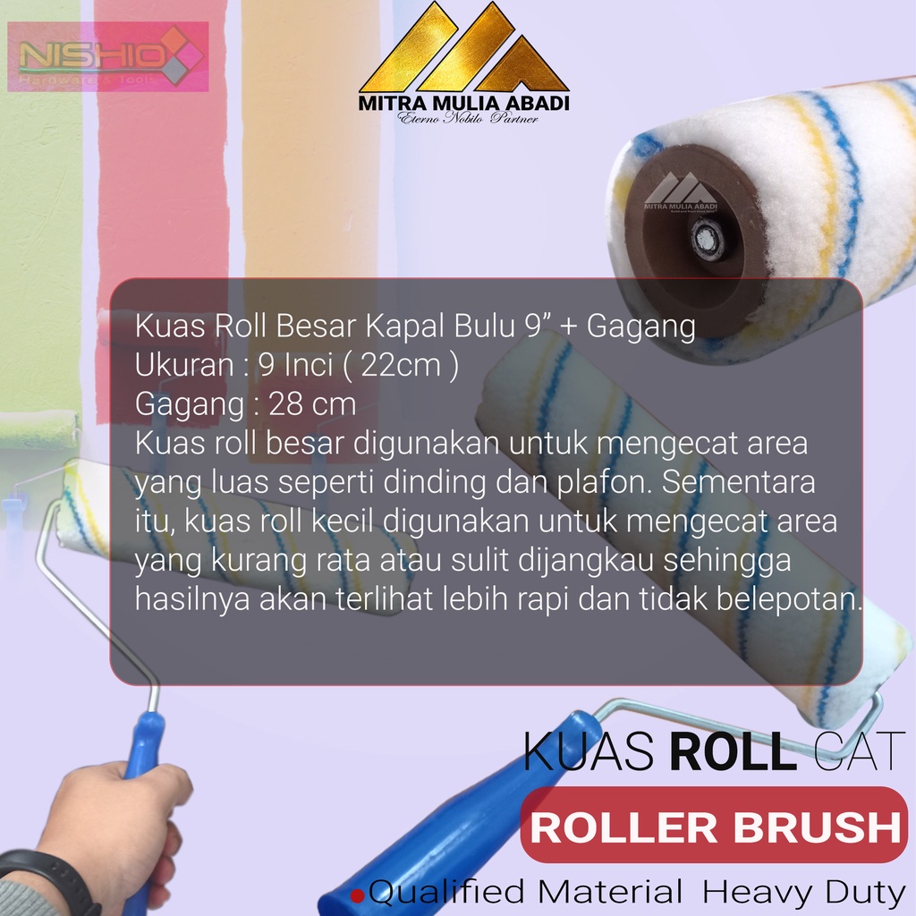 Koas Roll Cat Bulu Kuas Cat 9 inch besar